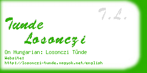 tunde losonczi business card